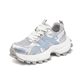 La Chapelle Anti Slip Wear Resistant Low Top Chunky Sneakers Women's Blue