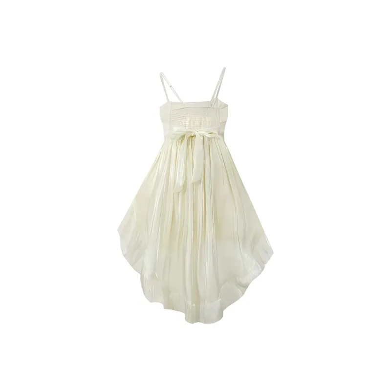 Dior Beauty Slip Dresses Women's White Apricot-2