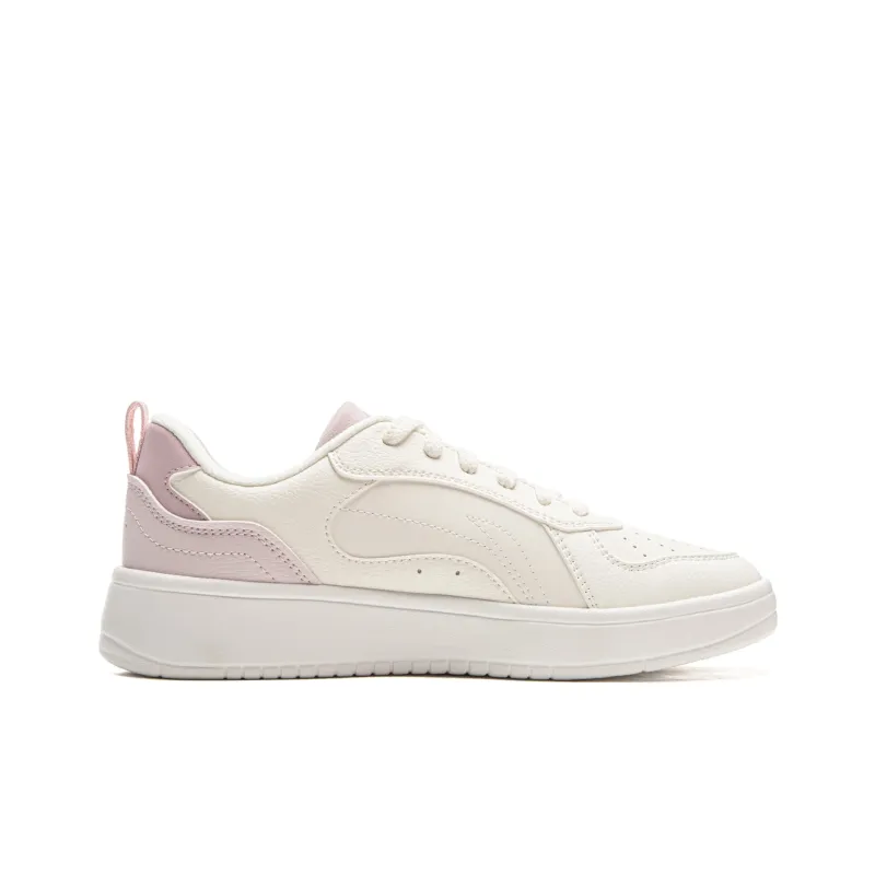 LiNing Spike Years Coverage Slip Resistant And Abrasion Resistant Low Top Skateboard Shoes Women's White Pink-1