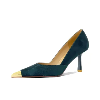 Lan Miao Slim Heel High Heels Women's Green