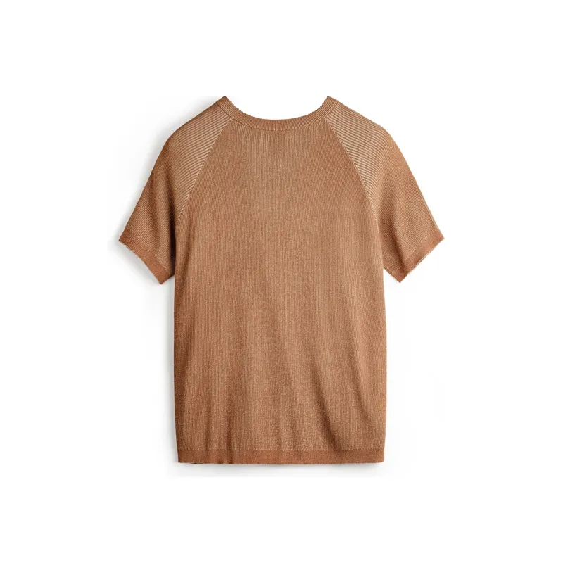 MADEN T Shirts Men Orange Red-1