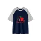 Navy Blue & White Heather Gray