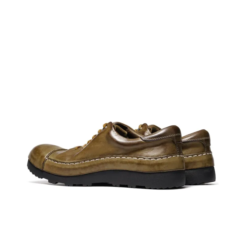 Dreambox Men's Casual Shoes Men Low Top Black/Gray/Olive Green-13