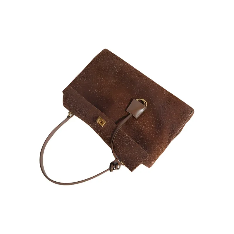 Bullrun Snowflake Brushed Matte Shoulder Bag, Crossbody Bag, Handbag Regular Women's Mocha-3