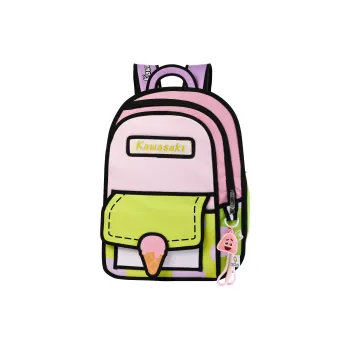 Kawasaki SpongeBob Collaboration Polyester Backpack Unisex Patrick Star Powder