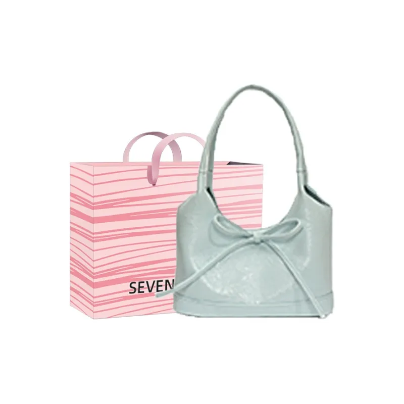 SEVENMOONS PU Shoulder Bag Regular Women's Ecru/Silver/Black/Blue/Pink-12