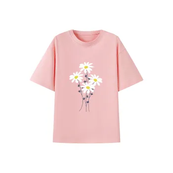 FAIRWHALE Drop Shoulder Sleeve T Shirt Women's