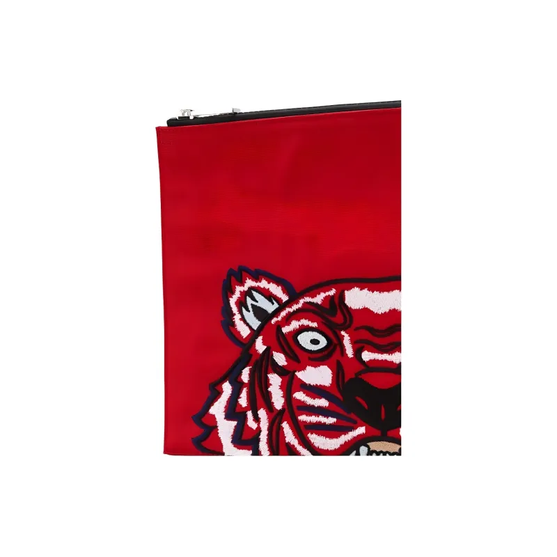 KENZO Polyester Nylon Clutch Women's Red-4