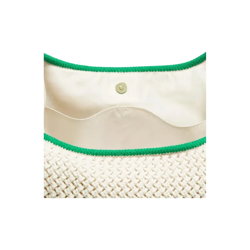 Lululemon Polyester Handbag, Shoulder Bag Regular Women's Light Beige & Racing Track Green-2