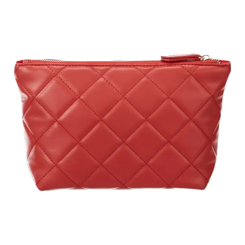 Valentino Leather Makeup Bag Women's Red-2