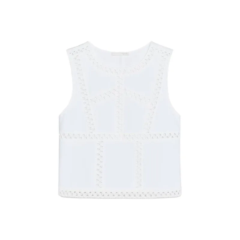 ZARA Tank Tops Women's White-0