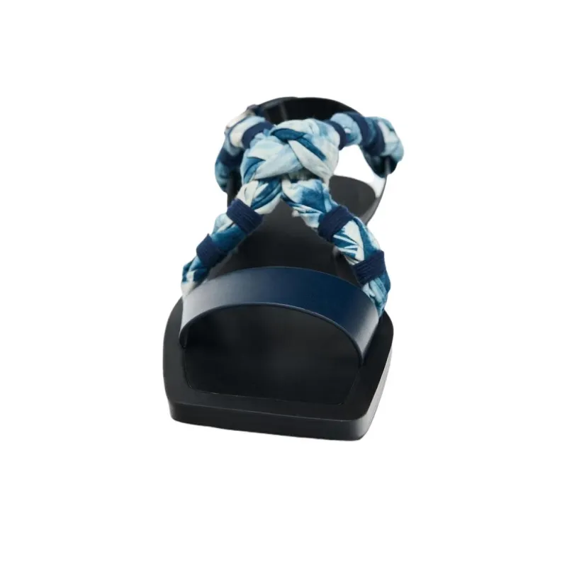ZARA Fanglu Lin Collaboration One Strap Sandals 2cm Women's Blue-4