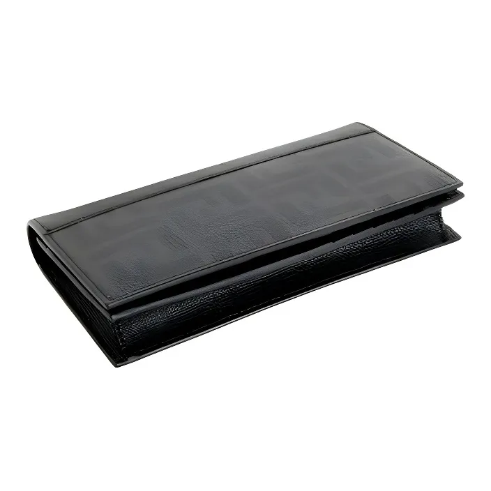 FENDI Coated Canvas With Leather Wallet Men's Dark Gray-2