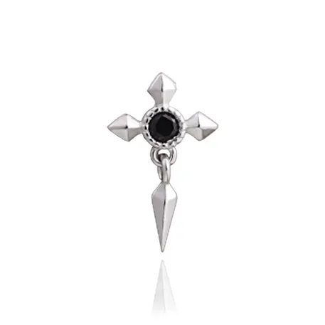 MAGICPOLE 925 Sterling Silver Stud Earrings Men's Silver-0