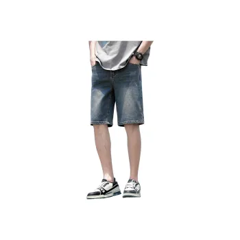 Tonlion Denim Shorts Unisex Vintage Blue