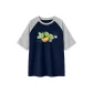 Navy Blue & White Heather Gray