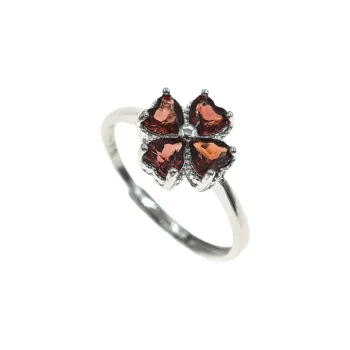Andaozi Natural Garnet Rings Women's