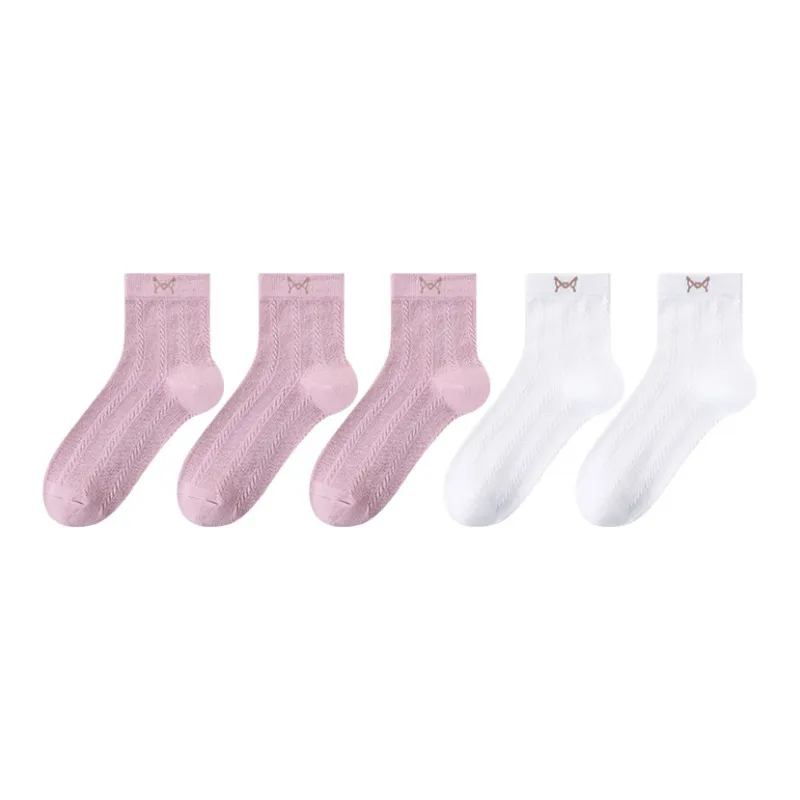 MIIOW Mid Calf Socks Women's 5 Pack-30