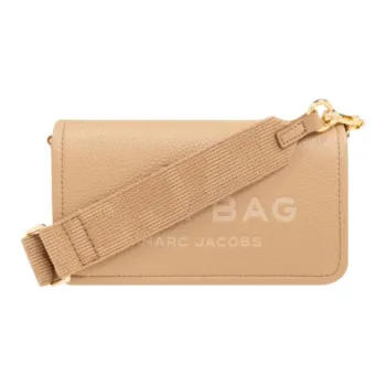 MARC JACOBS Leather Shoulder Bag Mini Women's Beige