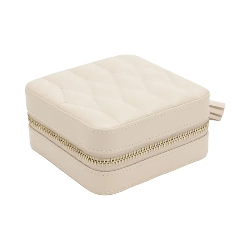 WOLF Leather Makeup Bag Unisex Beige-1