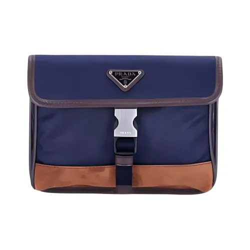 prada galleria Nylon Shoulder Bag Men's Marine Blue