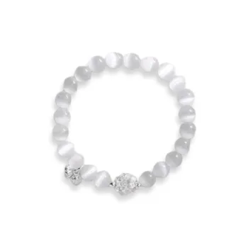 LuluCanaan Glass Cat Eye Bracelets Women's