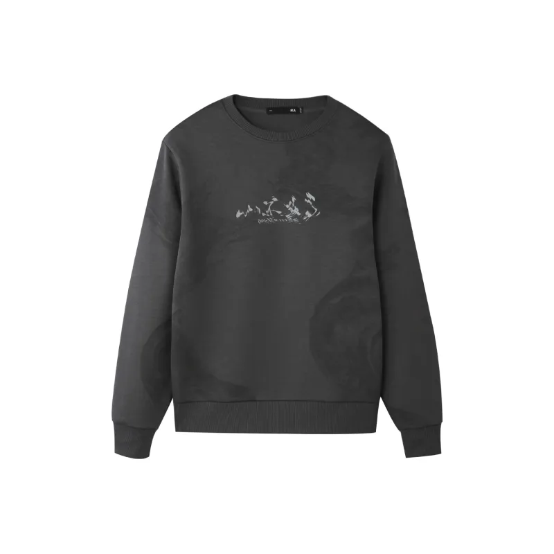 HLA Sweatshirts Men Dark Gray Pattern 9A-0