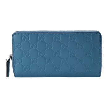 GUCCI Cow Leather Wallet, Wallet Regular Women's Light Blue