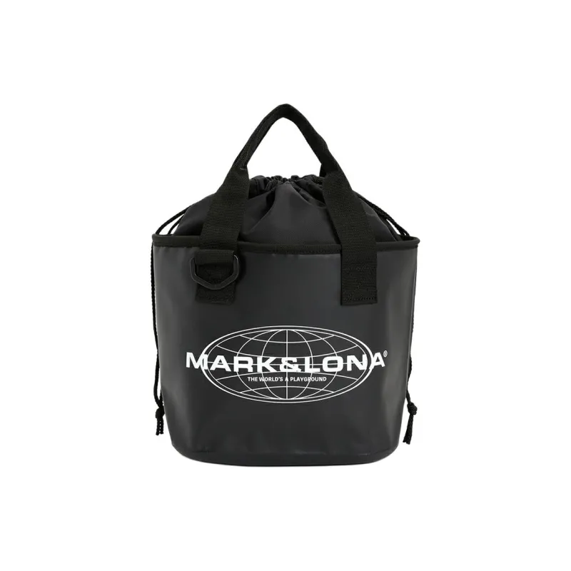 MARK & LONA Waterproof Fabric Bucket Bag, Shoulder Bag, Crossbody Bag, Handbag Unisex Black-3
