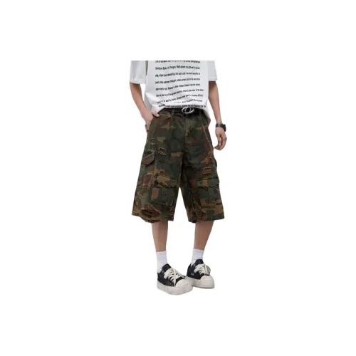 TELENT Denim Shorts Unisex Camouflage