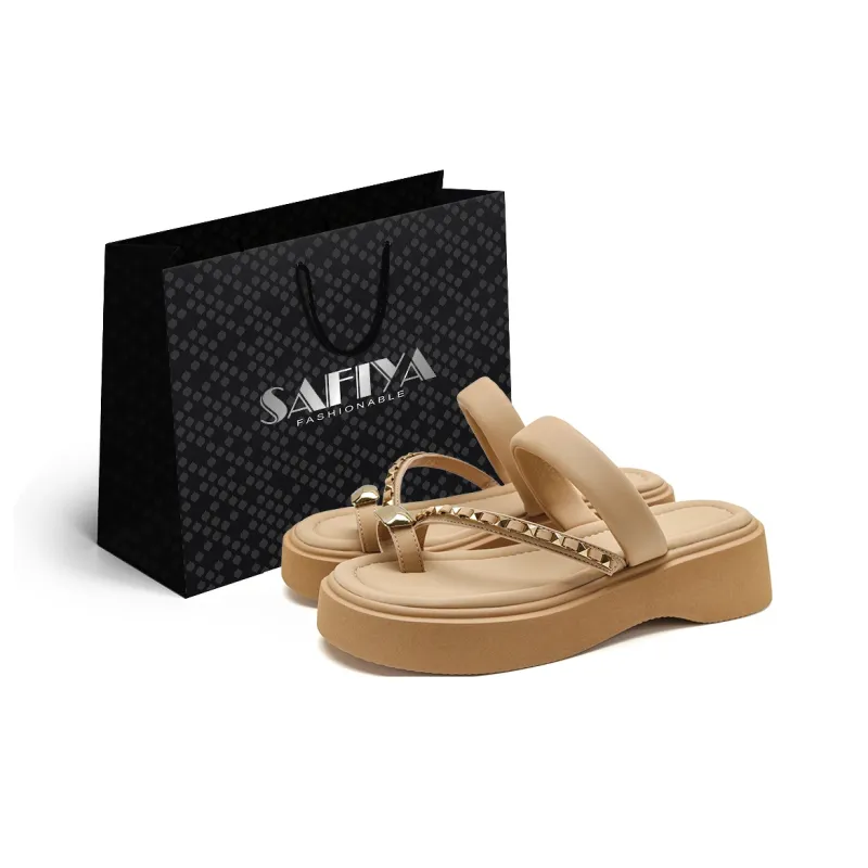 SAFIYA Slide Slippers Women's Black, Yellow, Apricot-12