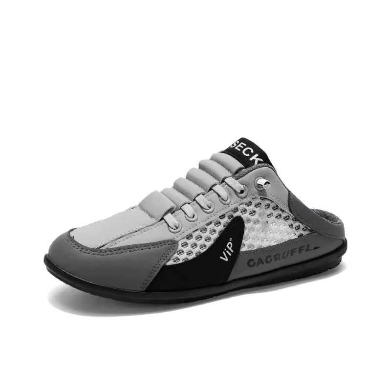 Kuding Skateboard Shoes Men Low Top Gray/Beige/White-7