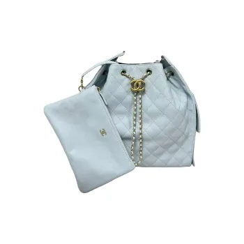 CHANEL Chain HOBO Bag Shoulder Bag Regular Women's Light Blue