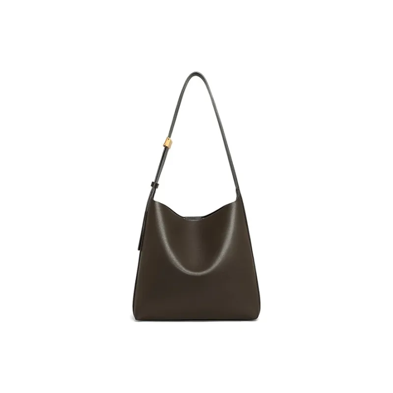 Bullrun Cow Split Leather Shoulder Bag Regular Women's Dark Moss Green-4