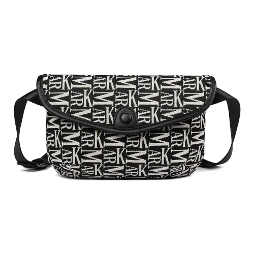FAIRWHALE Fabric Fashion Commute Wide Strap Good Looking Stitching Bag Shoulder Bag Regular Men's Pure Black/Dark Blue