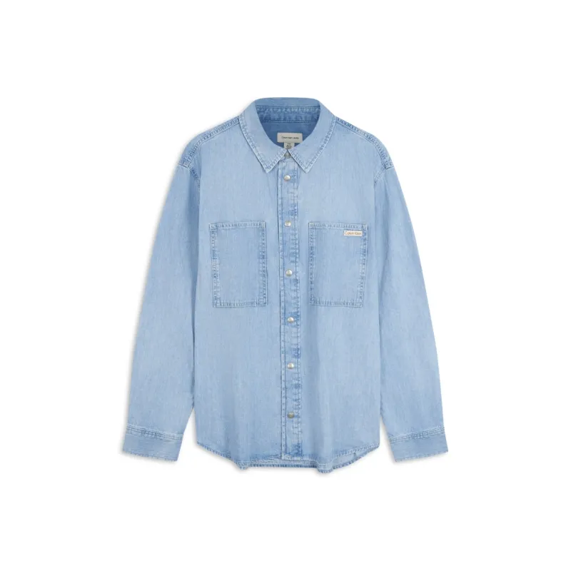 Calvin Klein Shirts Men UL6 Denim Light Blue-0