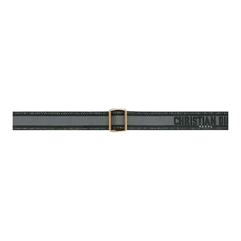 DIOR Embroidery Shoulder Strap Bag Straps Women's Black-4
