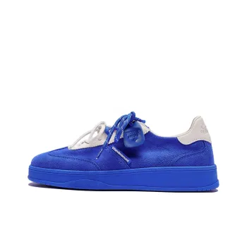 WANDER AROUND Anti Slip Wear Resistant Low Top Skateboard Shoes Unisex White Blue