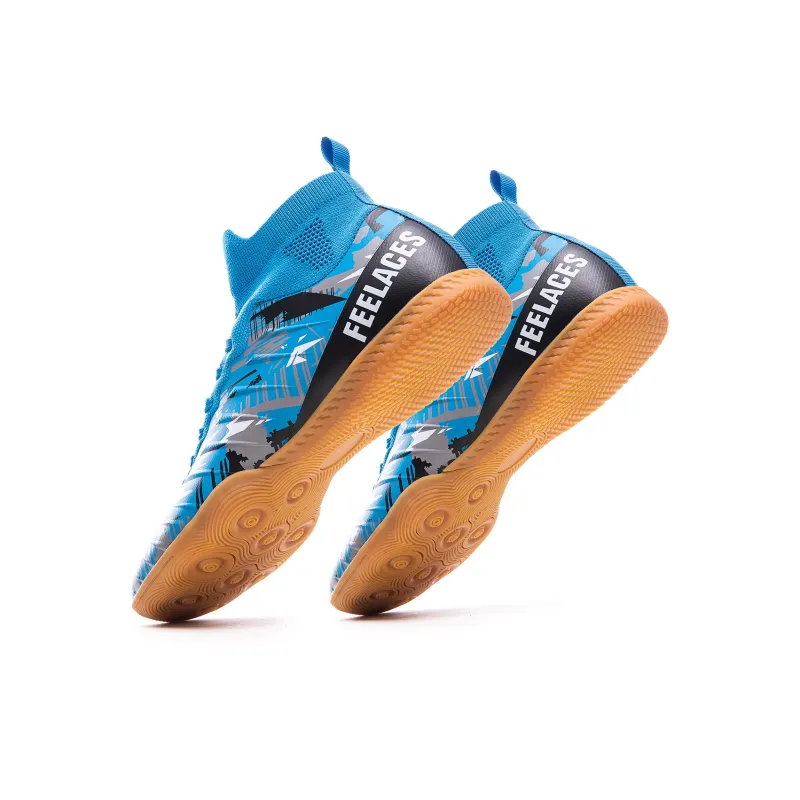 FEELACES Artificial Ground, Indoor Cushioning, Slip Resistant, And Abrasion Resistant Soccer Shoes Unisex-16