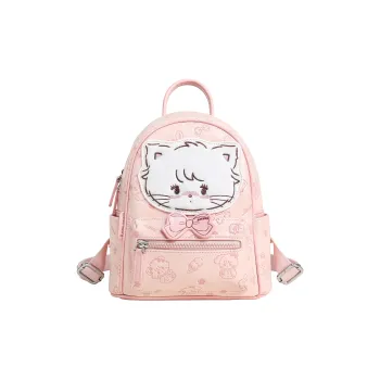 AILUXI Synthetic Leather Backpack Women's Cherry Blossom Pink