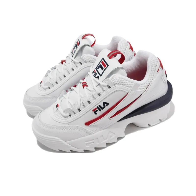 FILA Disruptor 2 Low Top Chunky Sneakers Women's White Red-2