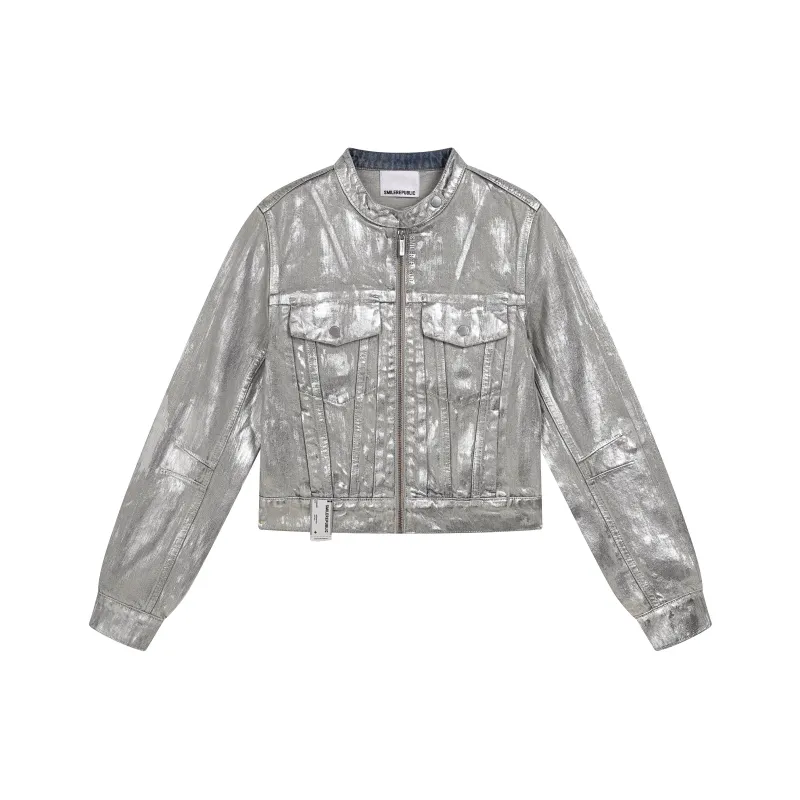 SMILEREPUBLIC Denim Jacket Unisex Black-1