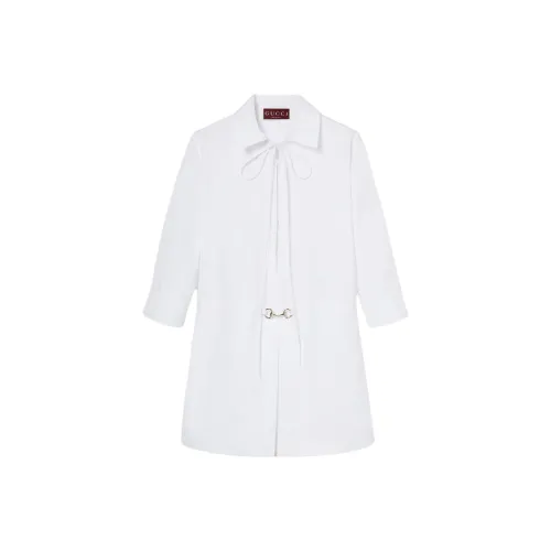 GUCCI Long Sleeved Dress Women's White