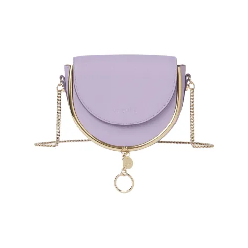 See By Chloe Small Grain Cow Leather Shoulder Bag, Crossbody Bag Women's Lilac