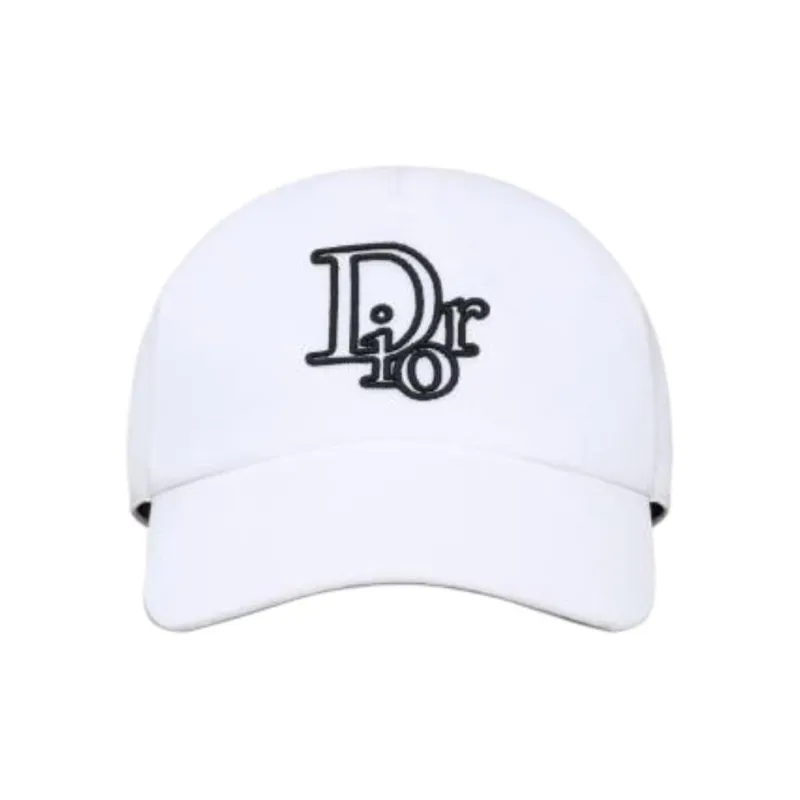 DIOR Cotton Fabric, Pure Cotton Baseball Caps Unisex White-1