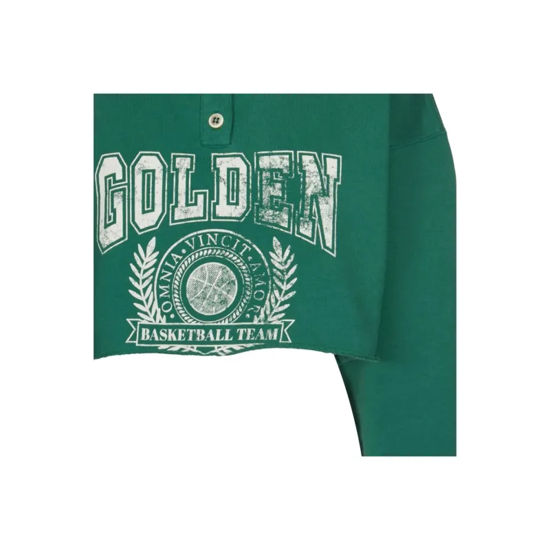 Golden Goose Logo Printed Cropped Polo Shirt-1
