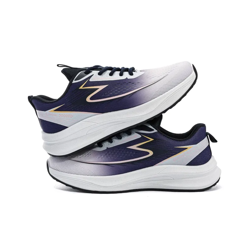 Feiyue Shock Absorbers Slip Resistant Breathable Low Top Casual Running Shoes Women's White Blue Pink-2