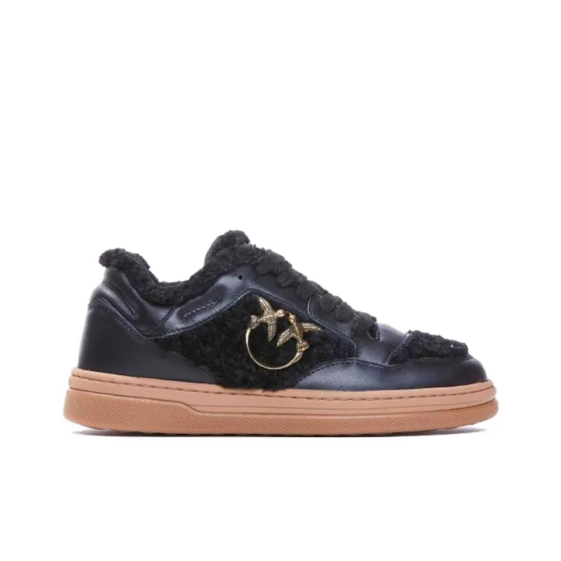 PINKO Love Birds Plaque Laminated Sneakers Women's-1