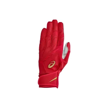 Asics Baseball Gloves Batter's Glove Leather Men's Red