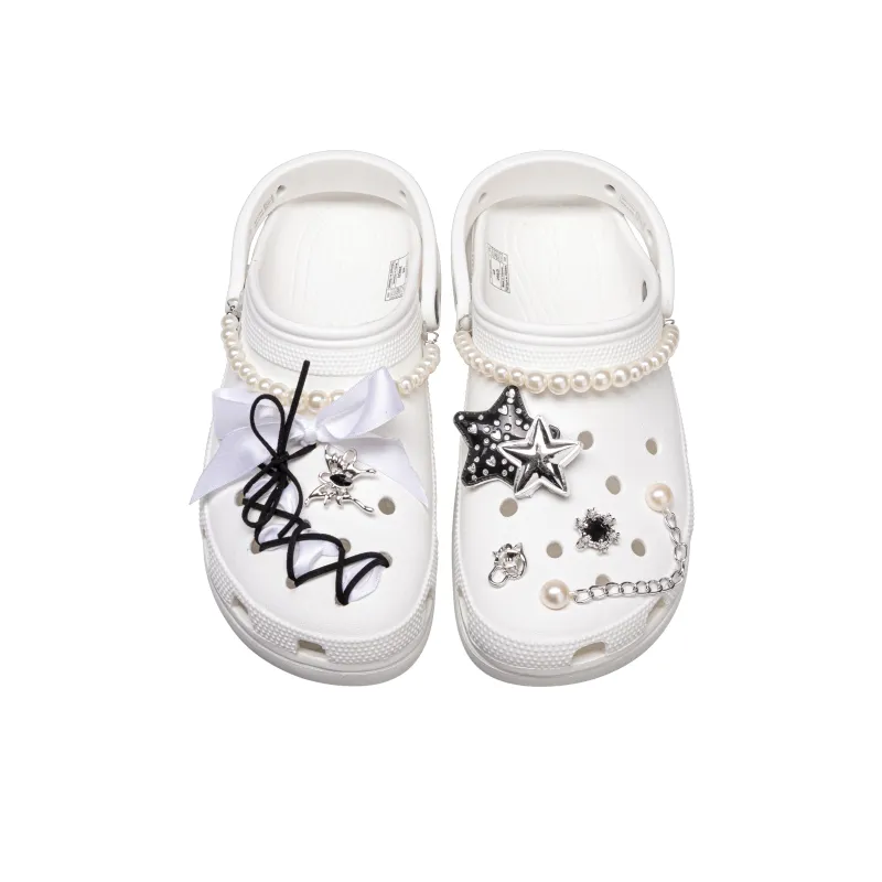 Crocs Classic Platform Clog Star Clogs Unisex White-3